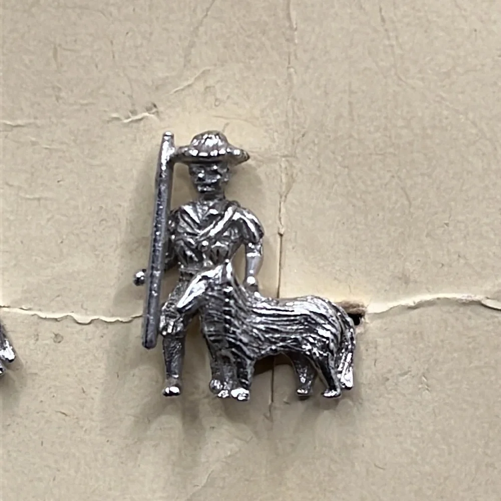 1959 vintage SARAH COVENTRY CUFFLINK-SET TOM SAWYER stainless steel